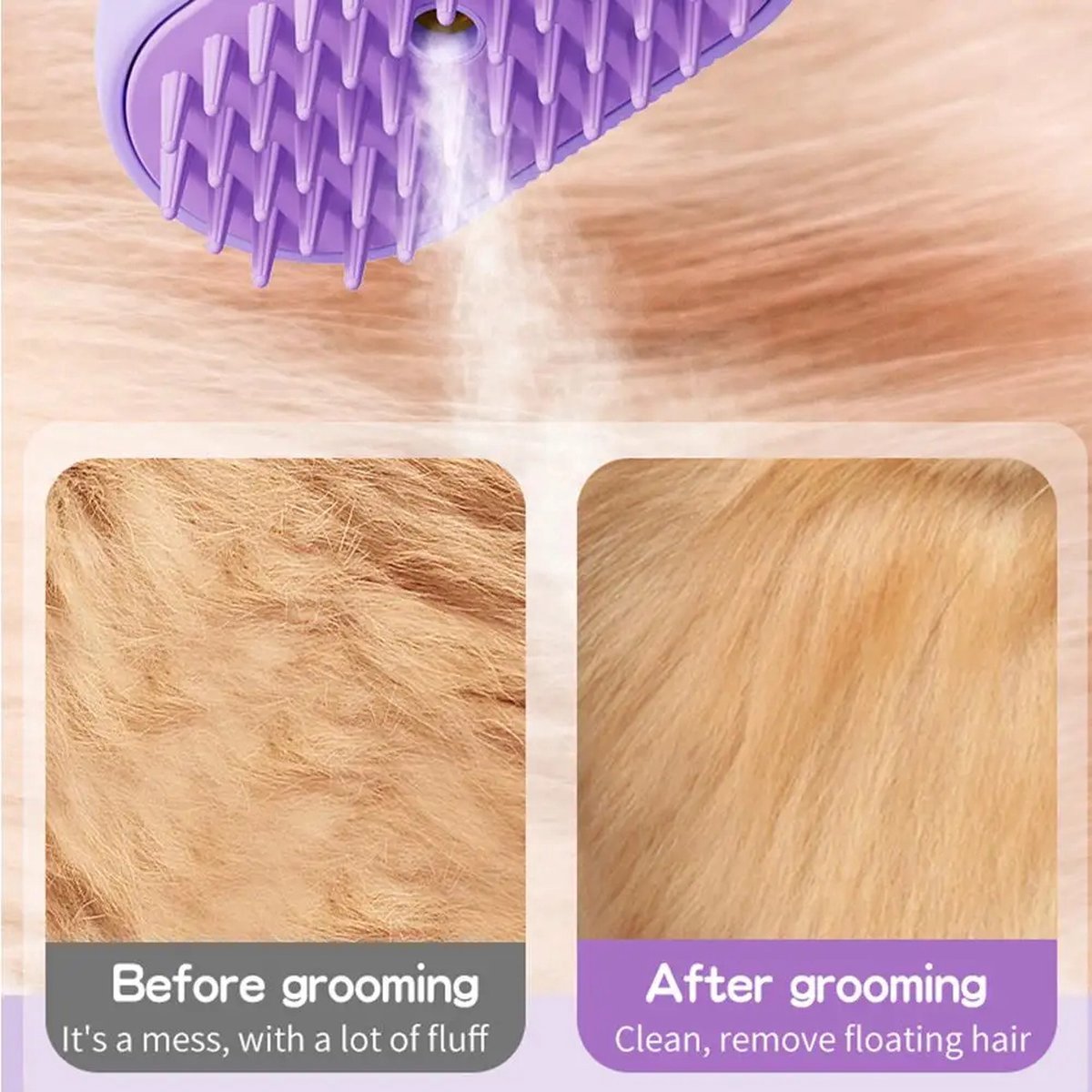 Zelfreinigende Stoomborstel | 3-in-1 Voor Katten en Honden - DutchFlow DutchFlow